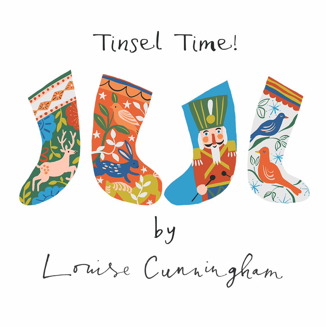 Stockings - Tinsel Time! - Louise Cunningham - Cloud 9 Fabrics - Poplin