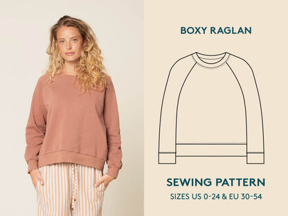 Boxy Raglan Womens Paper Pattern - Wardrobe by Me