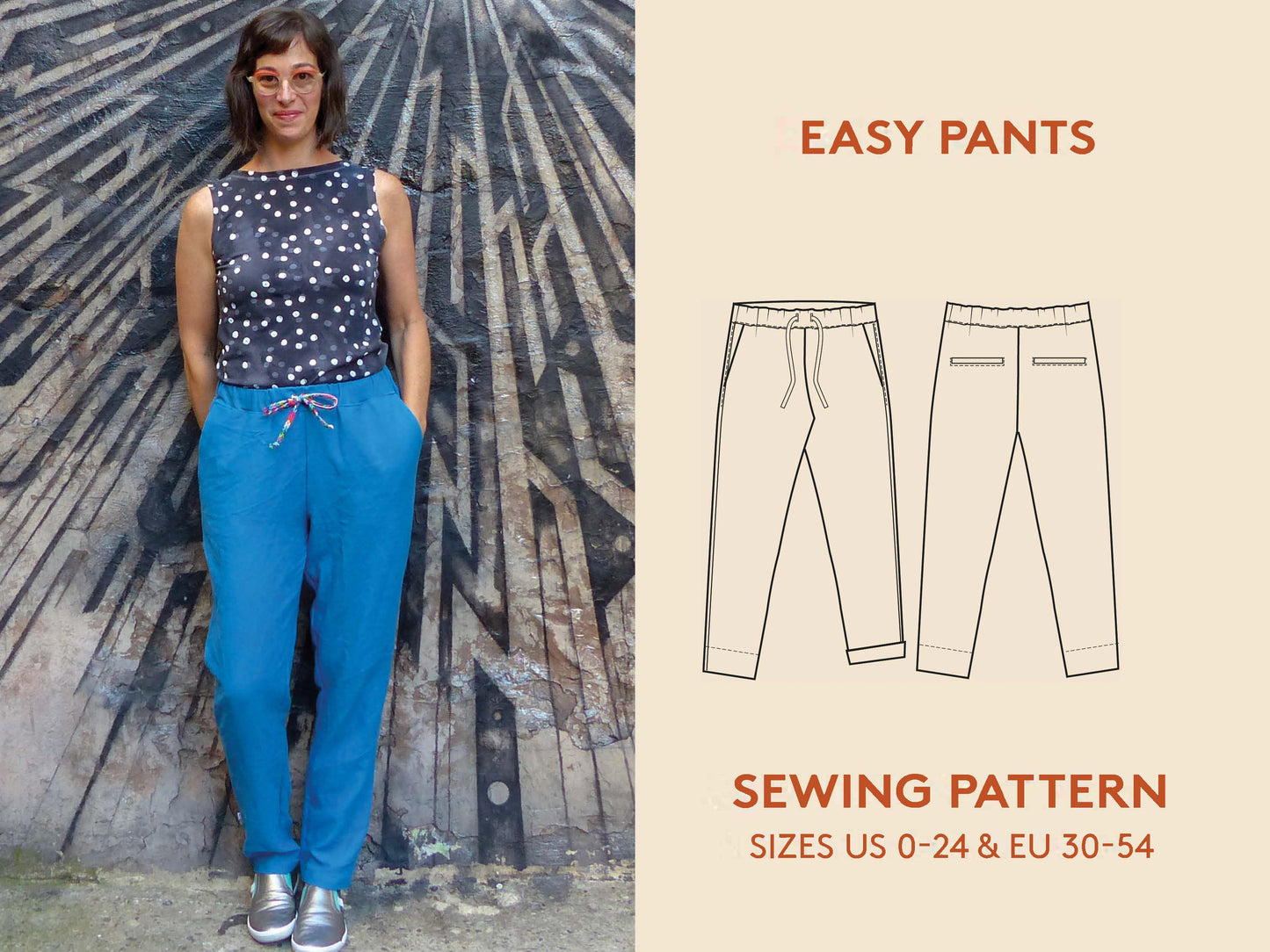 Easy Pants Womens Paper Pattern - Wardrobe by Me