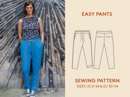 Easy Pants Womens Paper Pattern - Wardrobe by Me