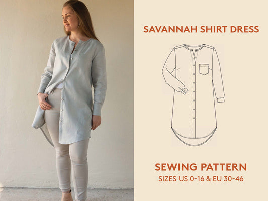 Savannah Shirt Womens Paper Pattern - Wardrobe by Me