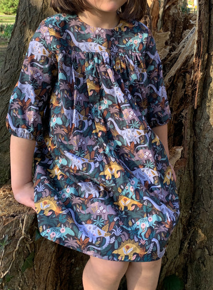 Zara Smock Dress - Kids Paper Sewing Pattern - Two Stitches Patterns