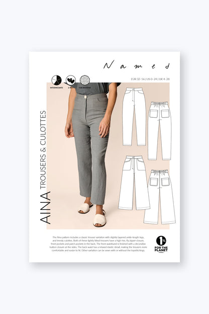 Aina Trousers & Culottes - PDF Pattern - Named Clothing - Simplifi Fabric