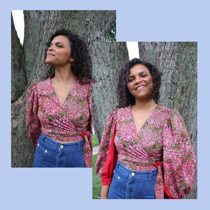 Anne Wrap Blouse PDF Pattern - Lydia Naomi - Simplifi Fabric