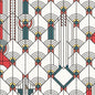 April Showers - Bright - Frank Lloyd Wright - Cloud 9 Fabrics - Poplin - Simplifi Fabric