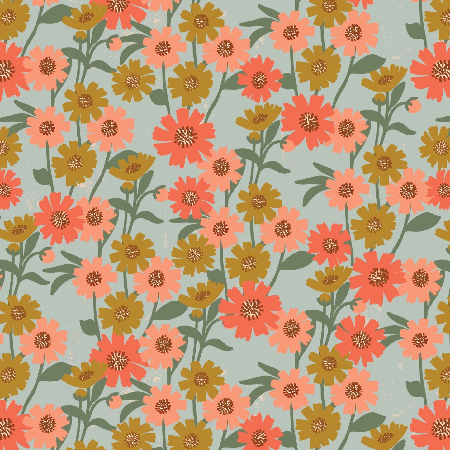 Asters - Floral Frenzy - Samantha Johnson - Cloud 9 Fabrics - Poplin - Simplifi Fabric