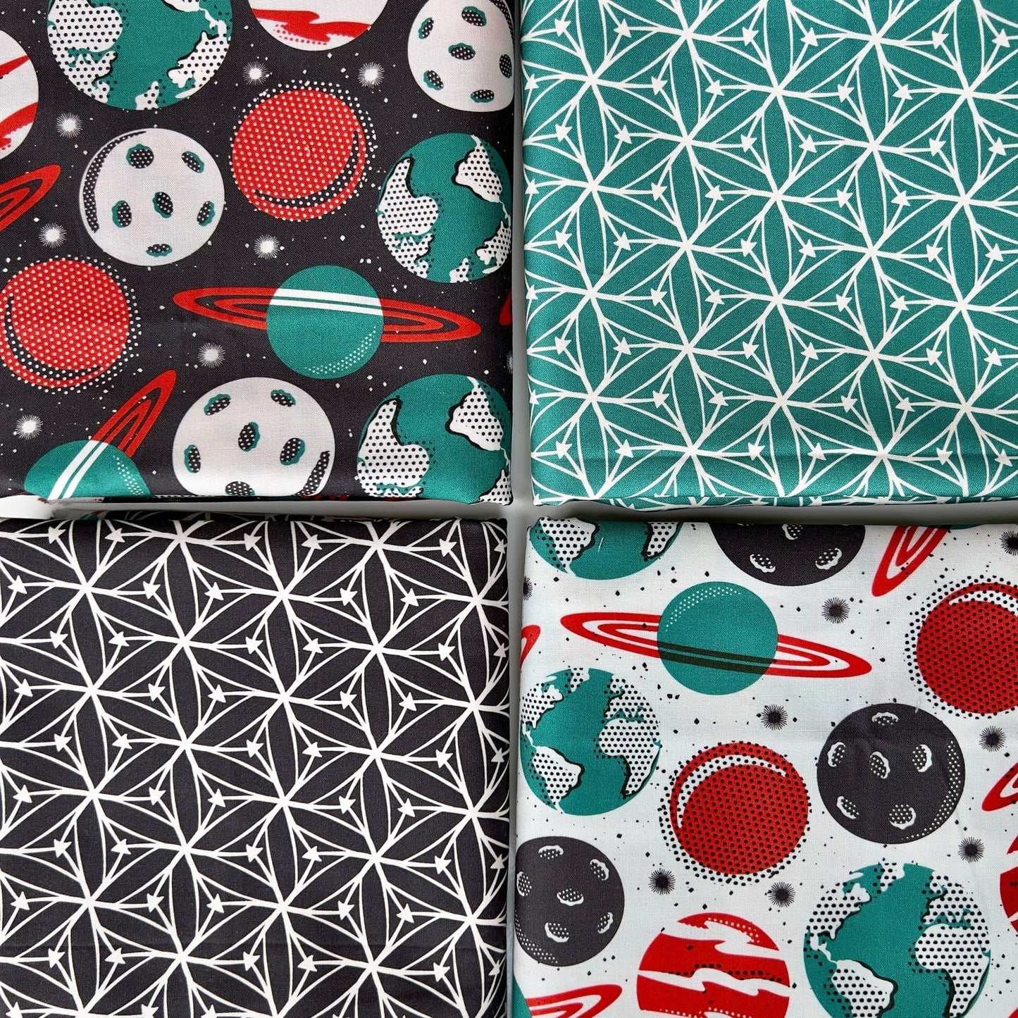 Atomic Space - Blast Off - Hang Tight Studio - Cloud 9 Fabrics - Poplin - Simplifi Fabric