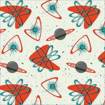 Atomic Space - Blast Off - Hang Tight Studio - Cloud 9 Fabrics - Poplin - Simplifi Fabric