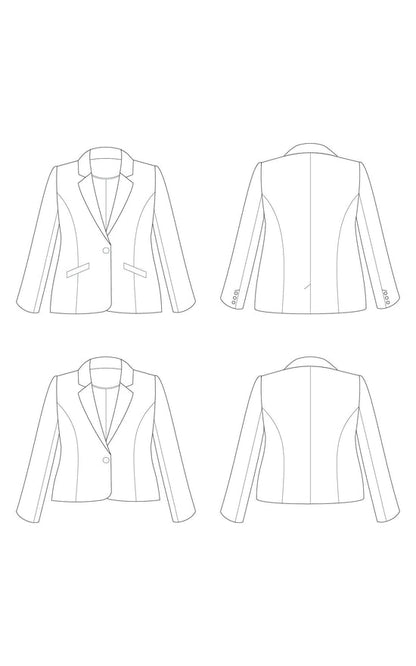 Auburn Blazer Paper Pattern - Cashmerette - Simplifi Fabric