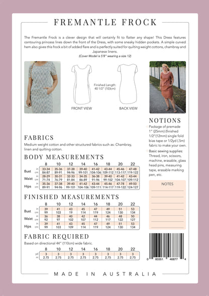 Fermantle Frock - Paper Pattern - Sew to Grow