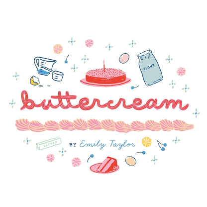 Bakery Cakes - Buttercream - Emily Taylor - Cloud 9 Fabrics - Poplin - Simplifi Fabric