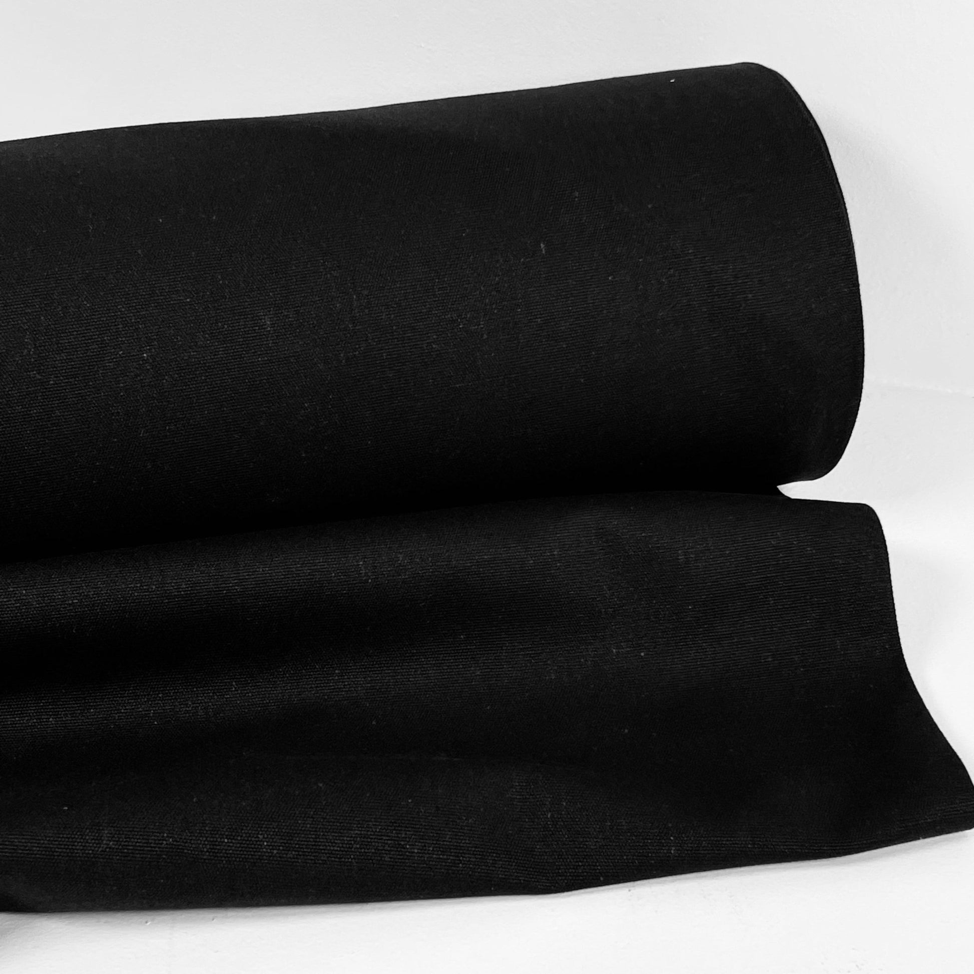 Bamboo Organic Cotton Spandex Ribbing Wide 280 gsm - Black - Simplifi Fabric