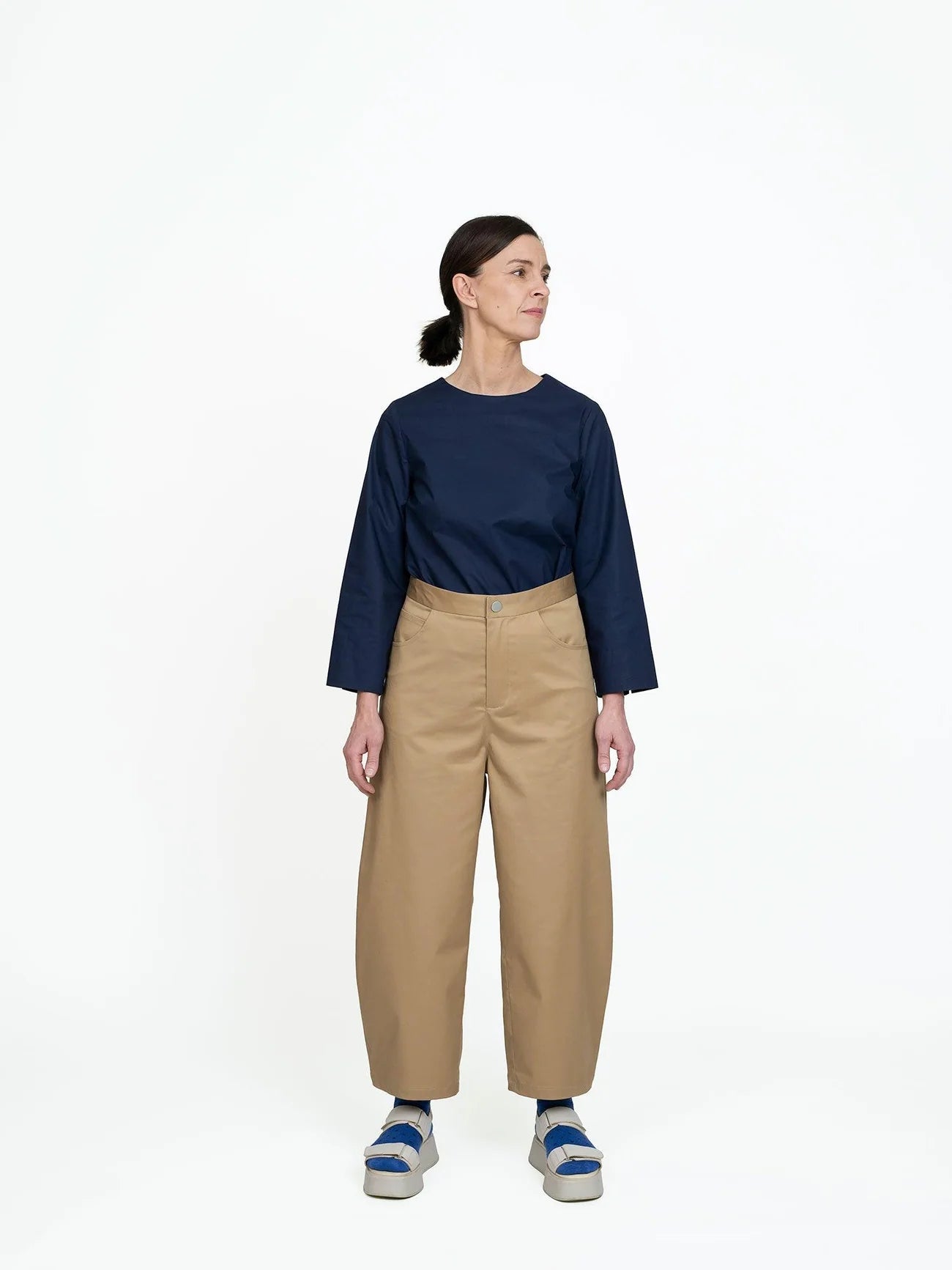 Barrel Leg Trousers Pattern - The Assembly Line - Simplifi Fabric