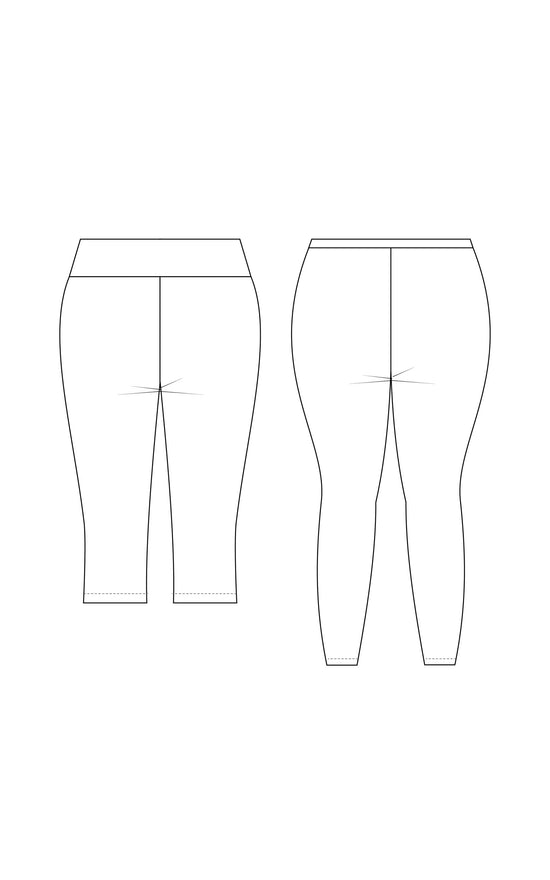 Belmont Legging & Yoga Pants Paper Pattern - Cashmerette - Simplifi Fabric