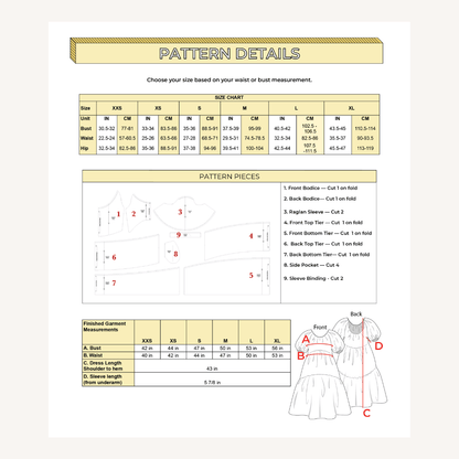 Billow Frocks PDF Pattern - Lydia Naomi - Simplifi Fabric