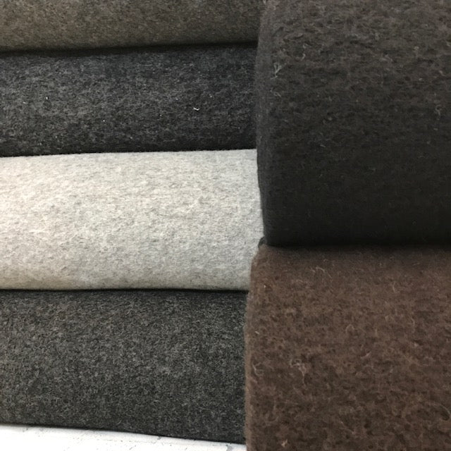 Boiled Wool - European Import - Dark Brown - Simplifi Fabric