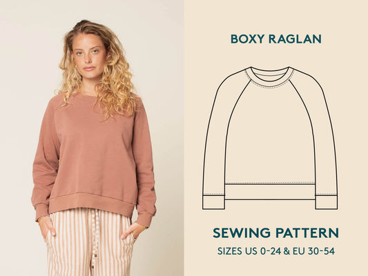 Boxy Raglan Womens Paper Pattern - Wardrobe by Me - Simplifi Fabric