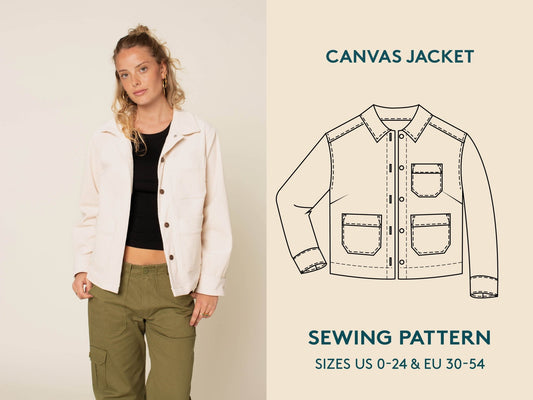 Canvas Jacket Womens Paper Pattern - Wardrobe by Me - Simplifi Fabric