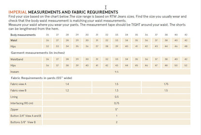 Cargo Shorts Mens Paper Pattern - Wardrobe by Me - Simplifi Fabric