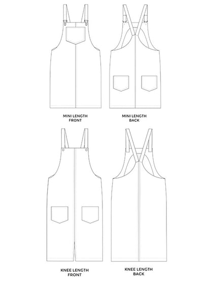 Cleo Dungaree Dress Pattern - Tilly And The Buttons - Simplifi Fabric