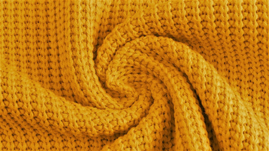 Cotton Cable Sweater Knit - Ochre Yellow - Simplifi Fabric