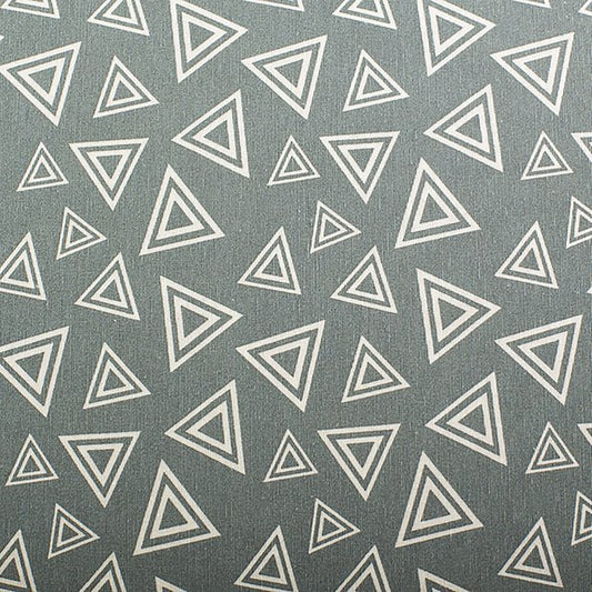 Cotton Panama - Oeko - Tex® - European Import - TRIANGLES - Dark Grey - Simplifi Fabric