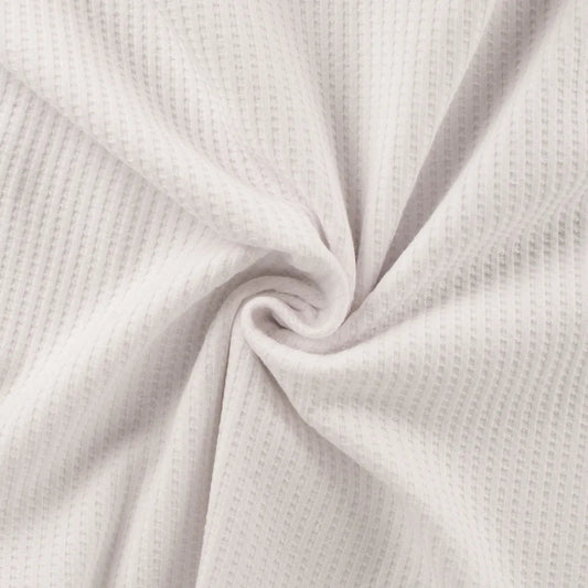 Cotton Waffle Tricot - European Import - Optical White - Simplifi Fabric