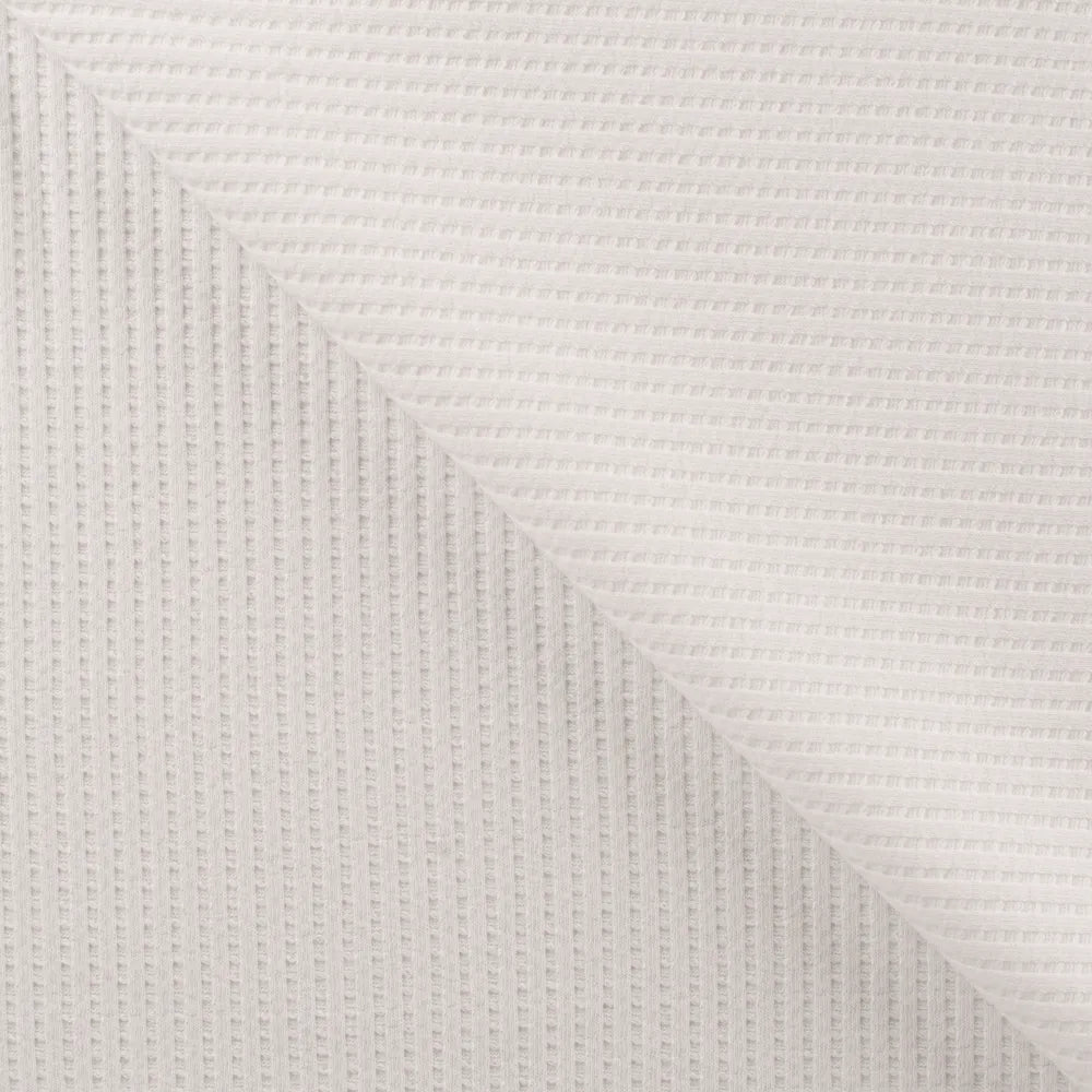 Cotton Waffle Tricot - European Import - Optical White - Simplifi Fabric