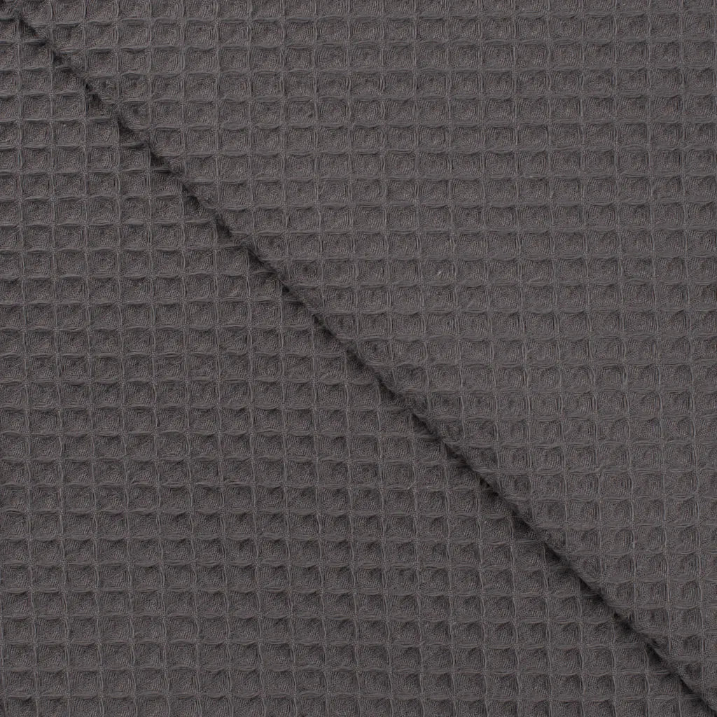 Cotton Waffle Weave - European Import - Dark Grey - Simplifi Fabric