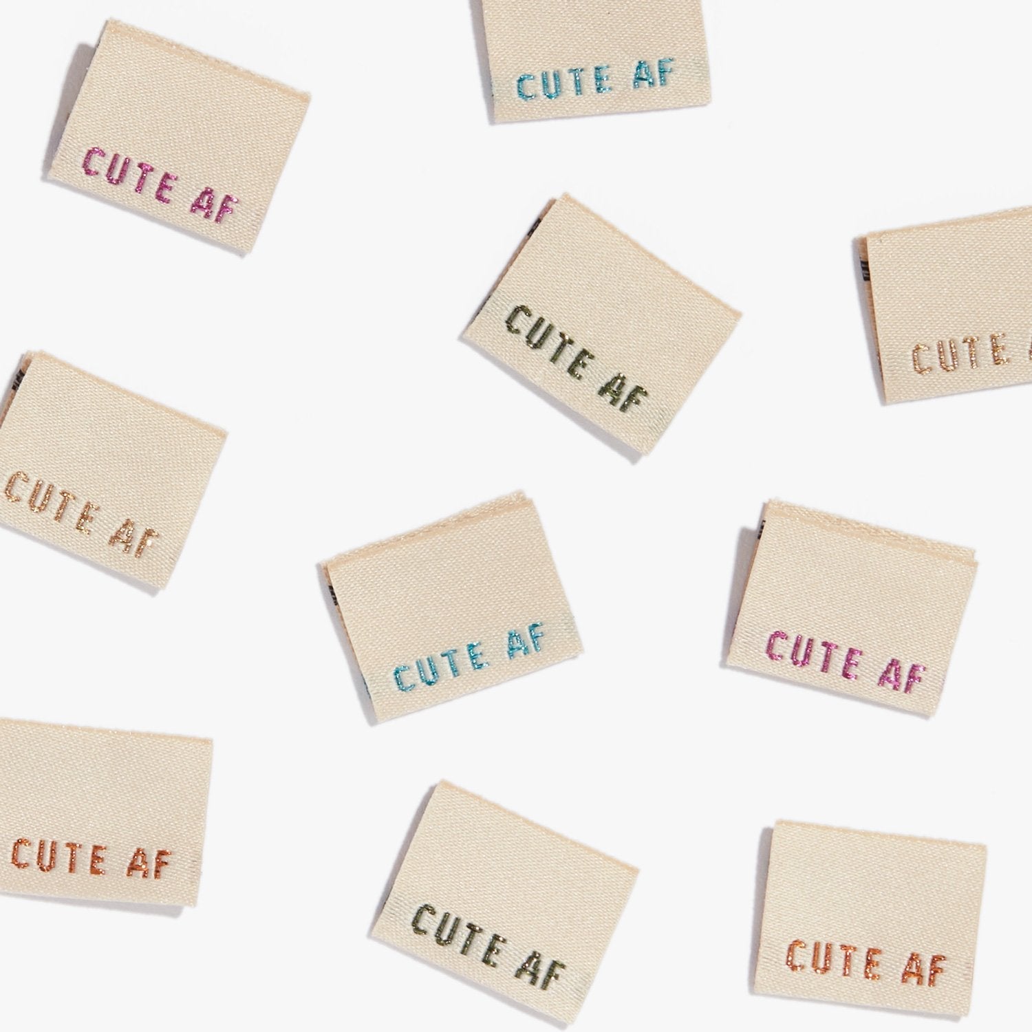 "Cute AF" Woven Labels - Kylie And The Machine - Simplifi Fabric