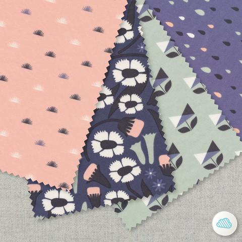 Deco Flower - Sweet Nothing - Elizabeth Olwen - Organic Cotton Sateen - Cloud 9 Fabrics - Simplifi Fabric