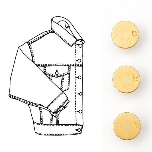 Denim Jacket Hardware Kit - Gold - Kylie And The Machine - Simplifi Fabric