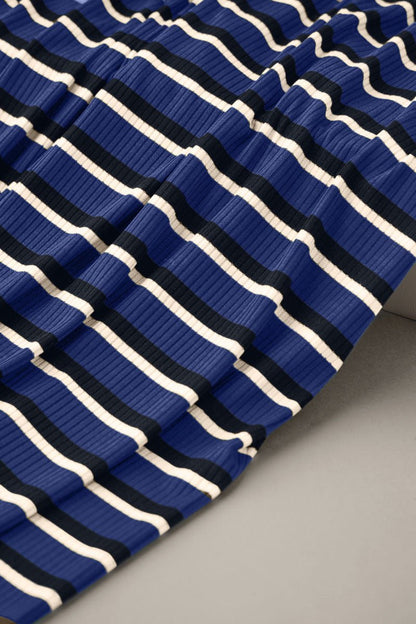 Derby TENCEL™ Modal Stripe Jersey - OEKO - TEX® - MeetMILK - Lapis - Simplifi Fabric