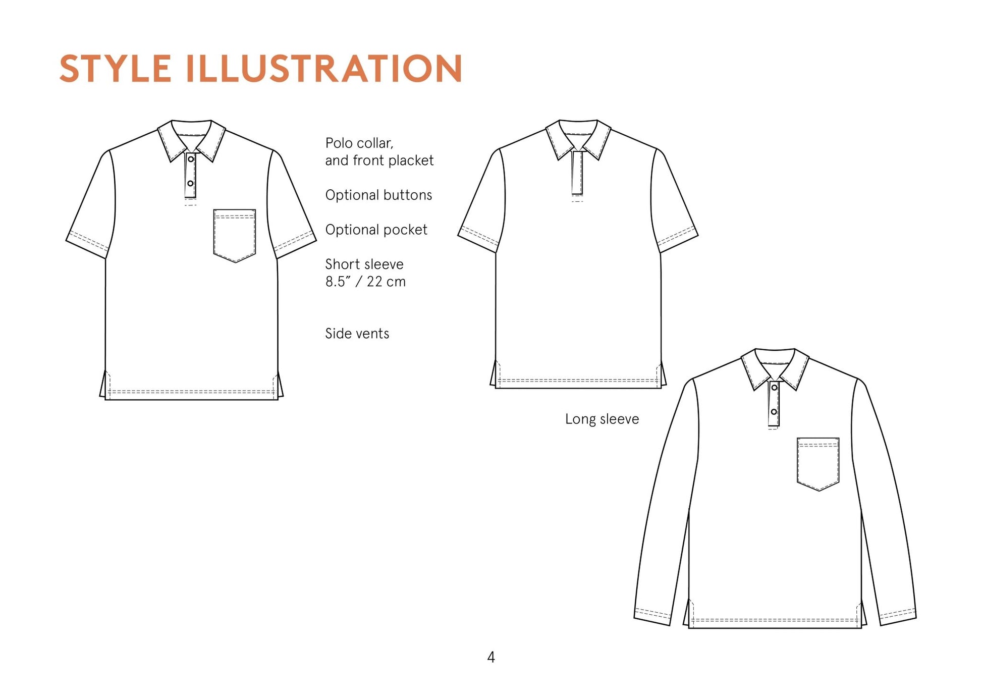 Draper Polo T-Shirt Mens Paper Pattern - Wardrobe by Me - Simplifi Fabric