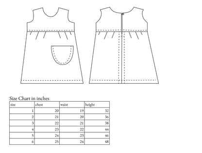 Pencil Dress & Iron on Decals Childrens Sewing Pattern - Fiona Hanna