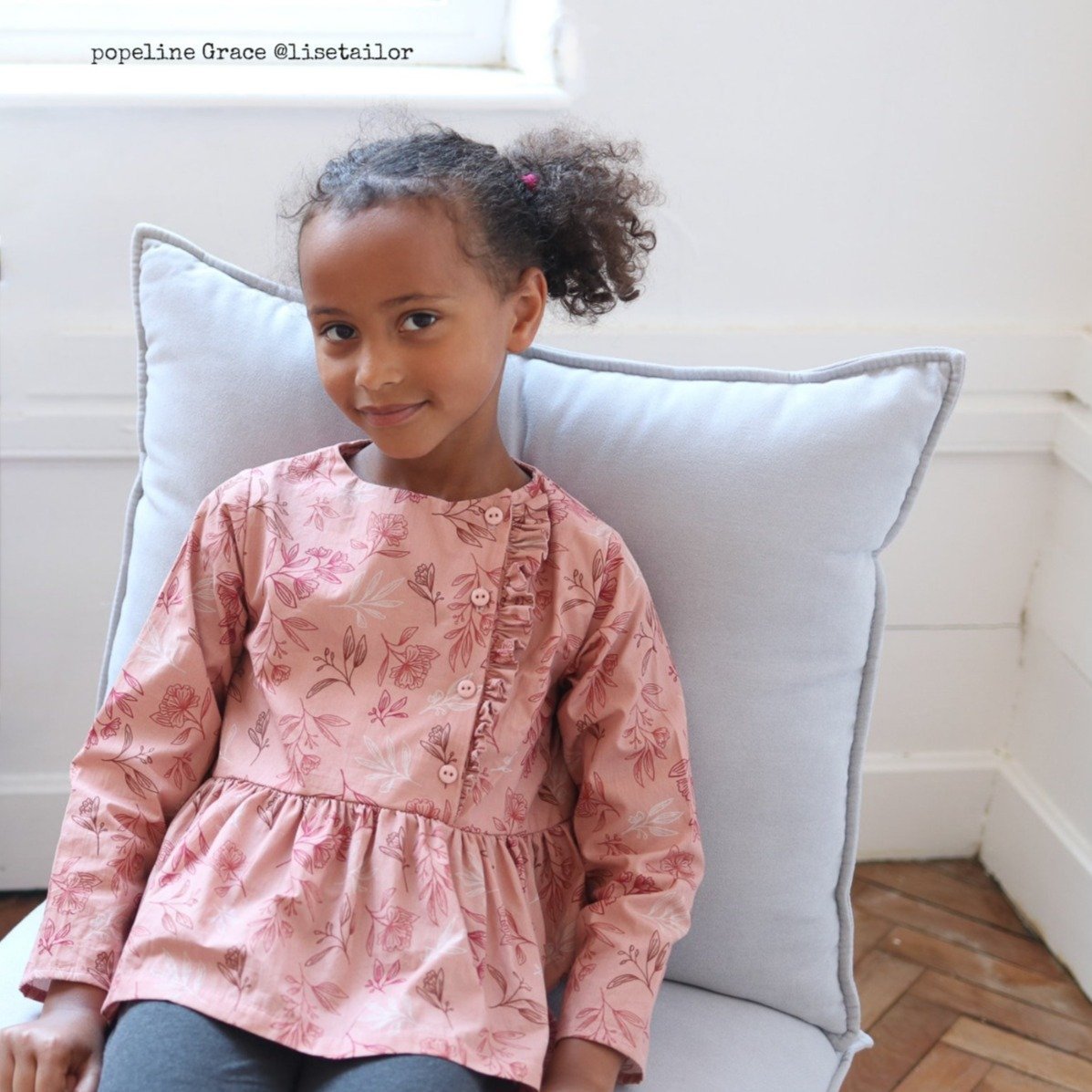 Elona Blouse and Dress Sewing Pattern - Girl 3/12Y - Ikatee - Simplifi Fabric