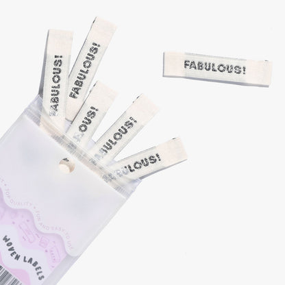 "FABULOUS" Woven Label Pack - Kylie And The Machine - Simplifi Fabric