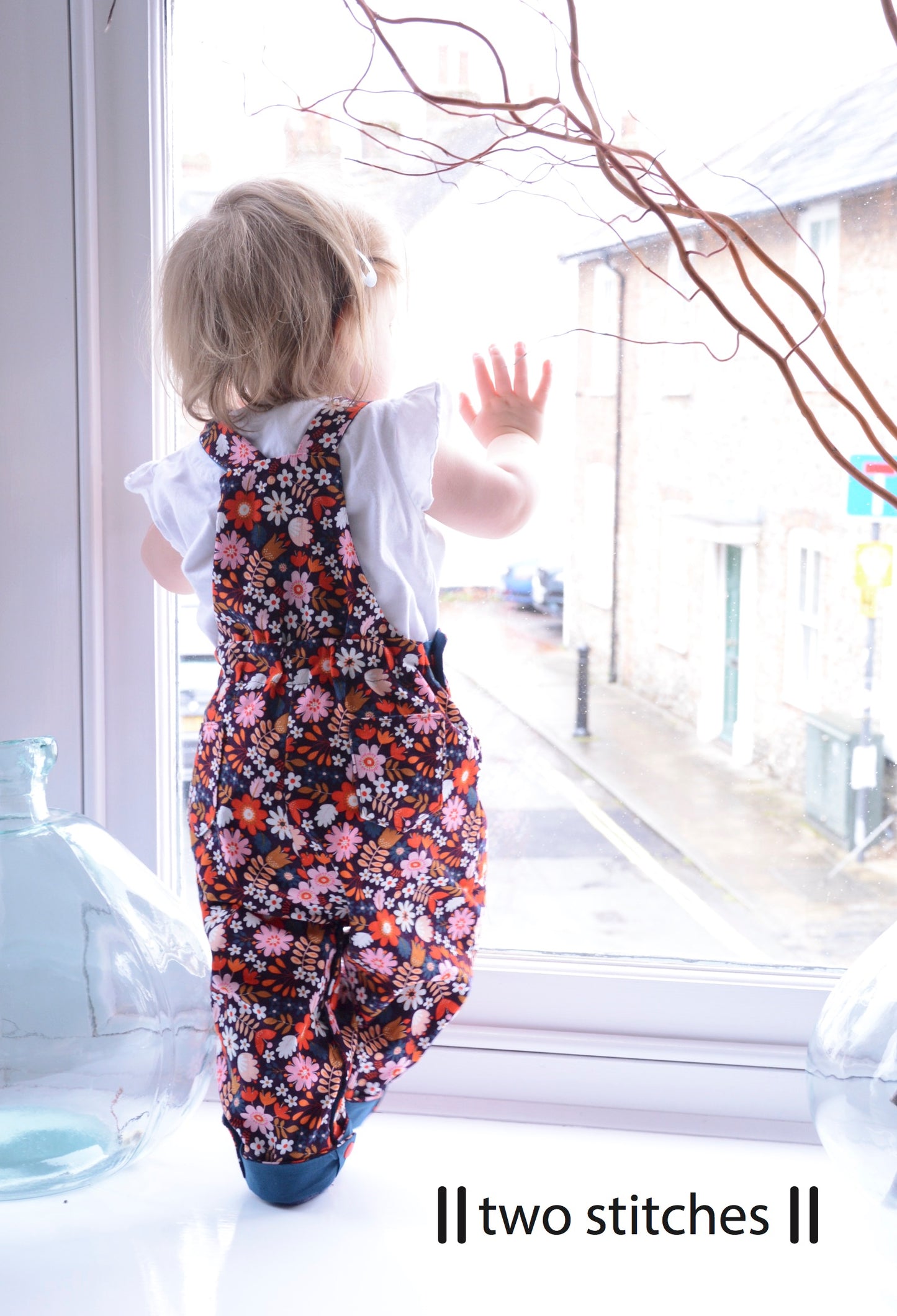 Frankie Dungarees & Dress (6mo-2years) - Kids Paper Sewing Pattern - Two Stitches Patterns