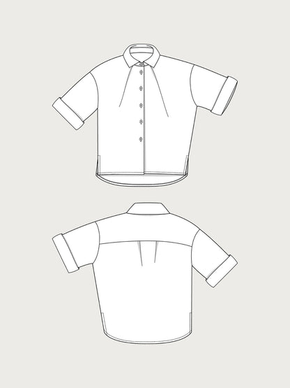 Front Pleat Shirt Pattern - The Assembly Line - Simplifi Fabric