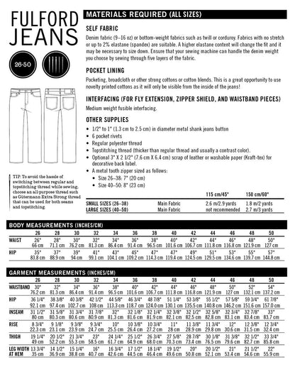 Fulford Jeans Pattern - Thread Theory - Simplifi Fabric