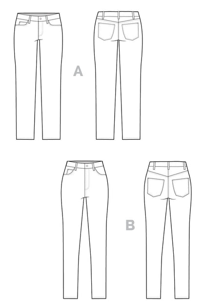 Ginger Skinny Jeans Pattern - Closet Core Patterns - Simplifi Fabric