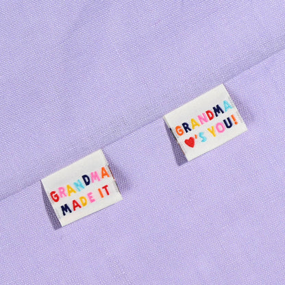 "Grandma Made It - Grandma Loves You!' " Woven Label Pack - Kylie And The Machine - Simplifi Fabric