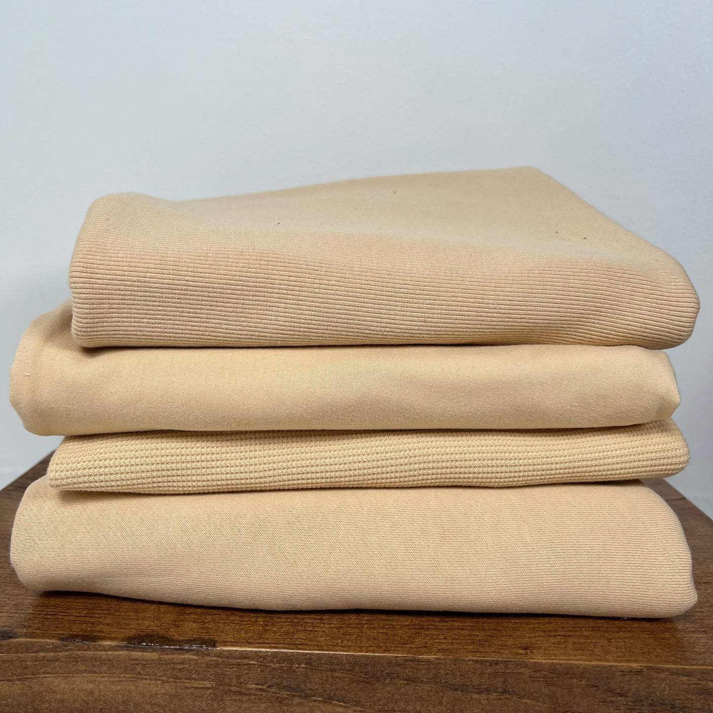 Organic Cotton Stretch Jersey 200gsm - Almond Buff