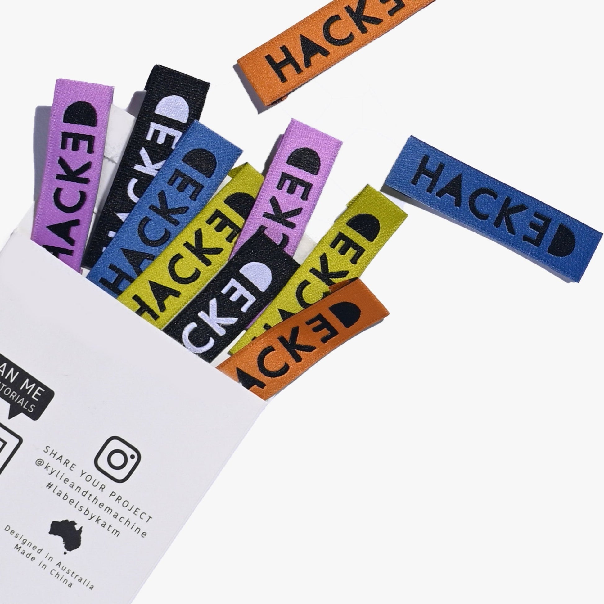 "HACKED" Woven Label Pack - Kylie And The Machine - Simplifi Fabric