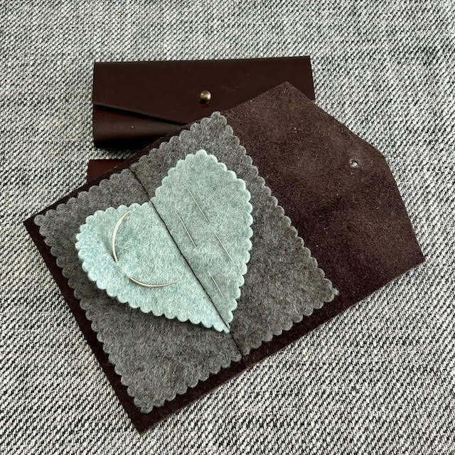 Handmade Needle Wallet - Brown Leather - Dhurata Davies - Simplifi Fabric