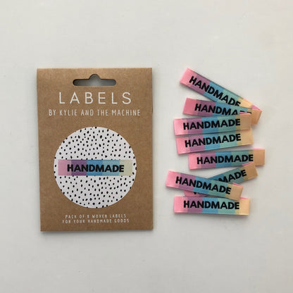 "HANDMADE" Rainbow Woven Label Pack - Kylie And The Machine - Simplifi Fabric