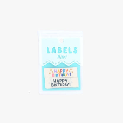 "Happy Birthday!" Woven Label Pack - Kylie And The Machine - Simplifi Fabric