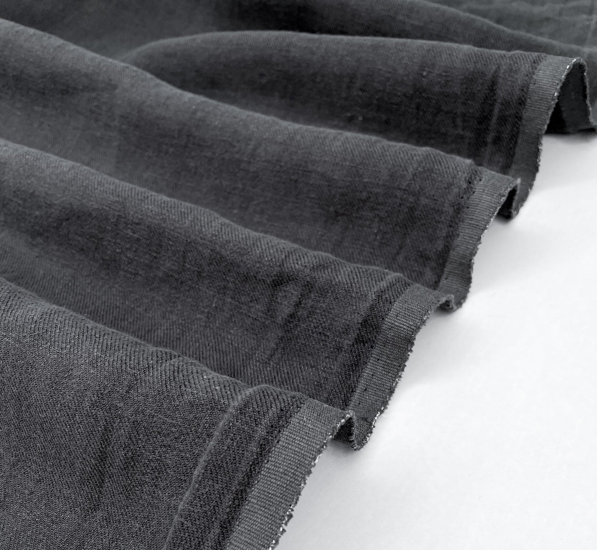 Heavy Sand - Washed Linen Twill - Iron - Simplifi Fabric