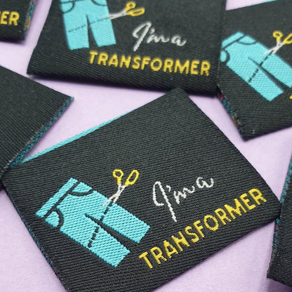 "I AM A TRANSFORMER" Woven Label Pack - Sew Anonymous - Simplifi Fabric