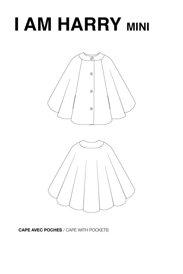 I am HARRY (Mini / Kids) - Circle Cape Pattern - I AM PATTERNS - Simplifi Fabric